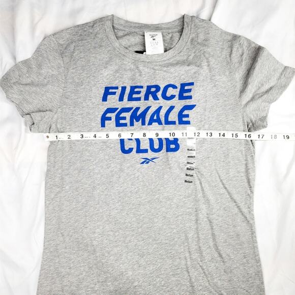 Reebok New Fierce Female Club graphic tee heather gray size M - Picture 4 of 8